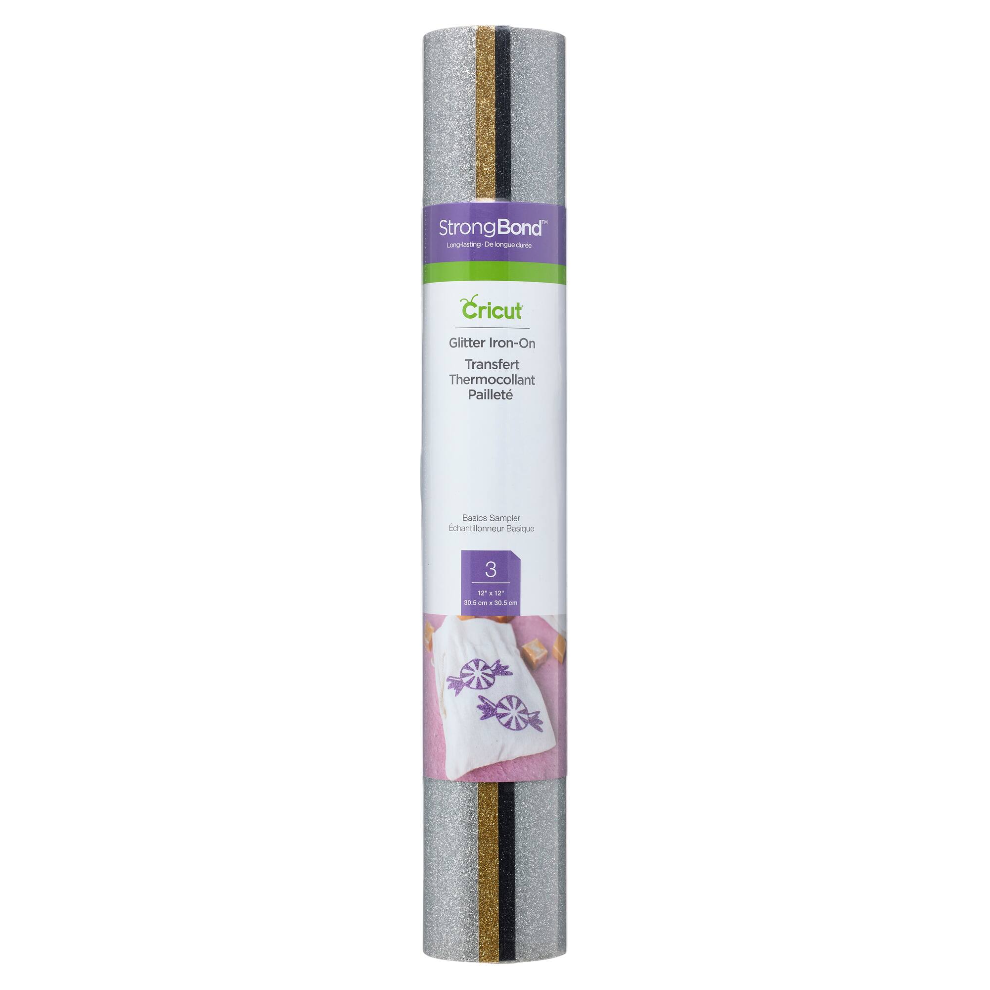 6 Packs: 3 ct. (18 total) Cricut® Glitter Iron-On Basics Sampler